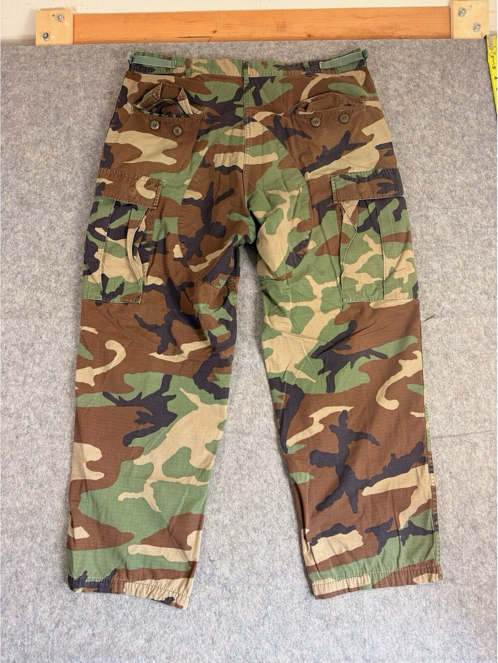 US Army Camo Pants Camouflage Woodland Combat Trousers Military Large - Picture 2 of 5